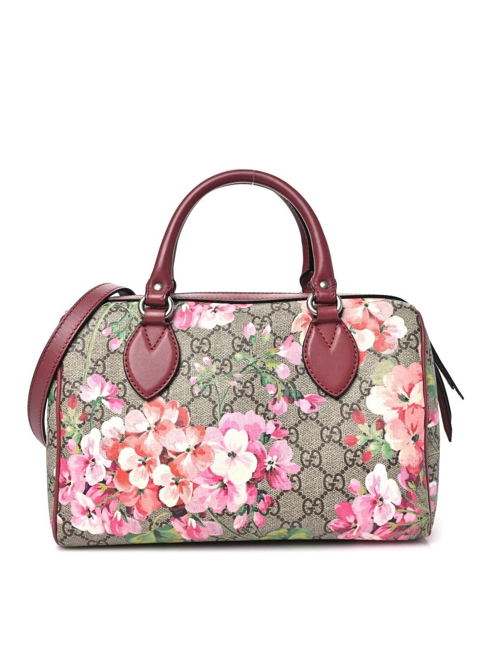 Gucci Gg Supreme Blooms Small Boston #343866G13B
